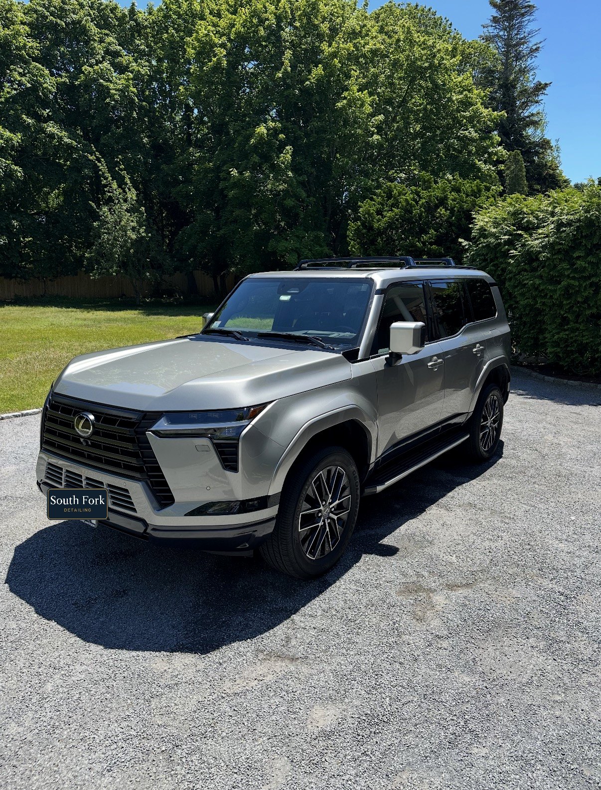 Silver Lexus GX after a full detail